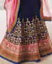 wedant FAshion Wedding Heavy Work Dulhan Collection Self Design Lahengha Choli Navy Blue & Pink